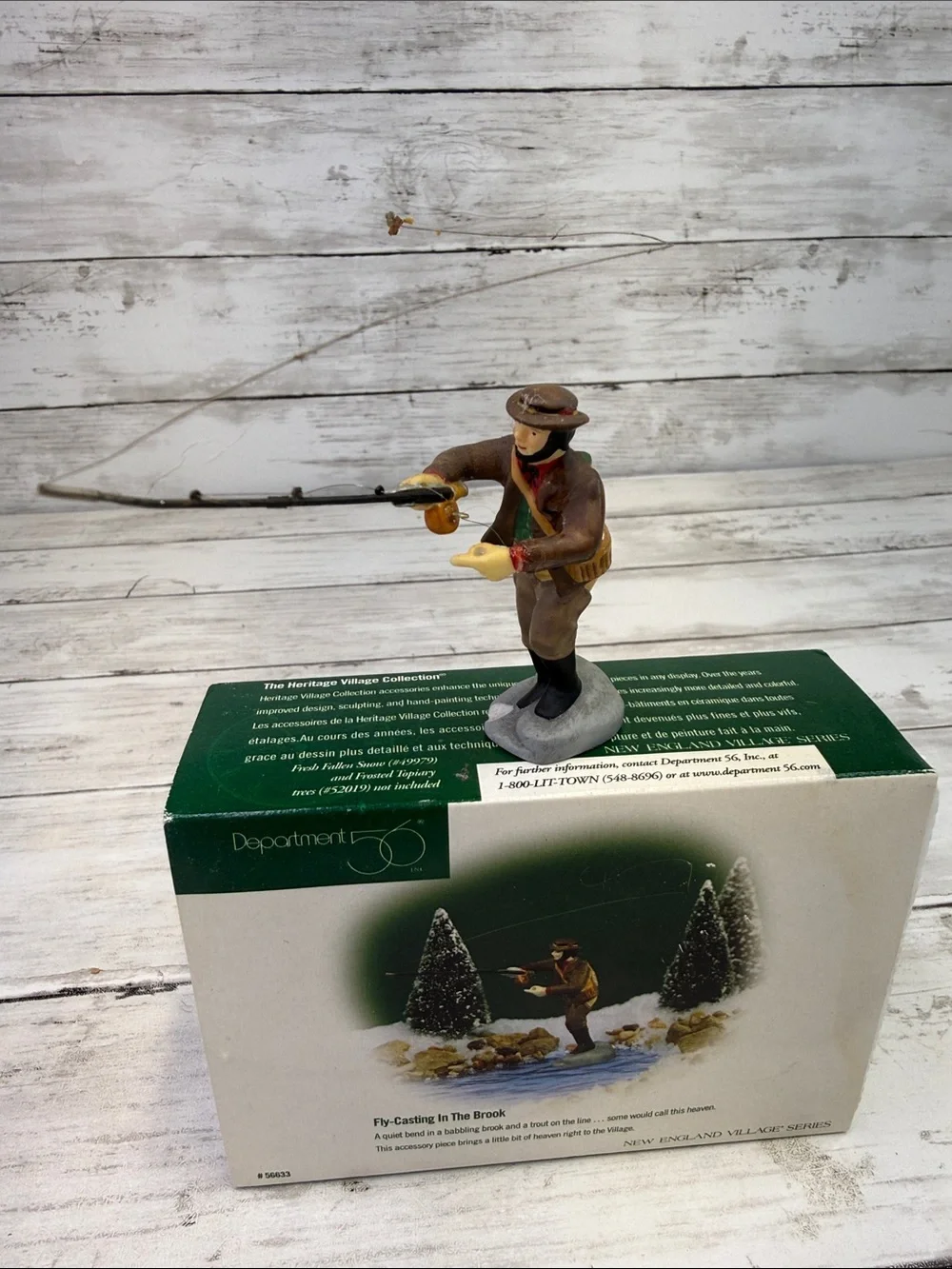 Dept 56 New England Village Fly-Casting In The Brook #56633